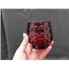 Image 2 : 3pcs Red Ruby Glass Bowl and 2 Cups