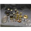 Image 1 : Lot of Brass, Copper Ware Candle Holders, Chalices, Coin Banks, Spoons Etc