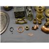 Image 3 : Lot of Brass, Copper Ware Candle Holders, Chalices, Coin Banks, Spoons Etc
