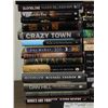 Image 3 : Lot of 40 Black Books Assorted Genres and Titles Murder Mystery, Fiction, Kathy Reichs, Etc