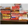 Image 1 : Lot of 34 Books Red Orange Yellow Theme Paperback & Hardcover Mostly Fiction