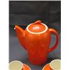 Image 4 : circa 1920 Susie Cooper Art Deco Tea Set 4 Piece Place Settings Orange Swirl