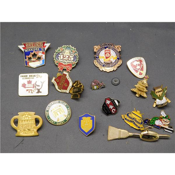 Lot of Curling Related Pins