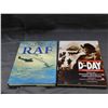 Image 1 : Lot of 2 Oversized Coffee Table Books "D-Day The Illustrated History" & "R.A.F Illustrated History"