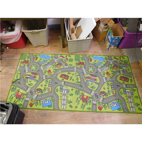 Kids Playmat Rug Carpet with Roads City Traffic