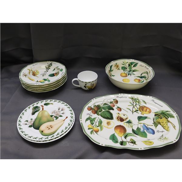 Royal Traditions botanical fruits matching serving dishes & 3 maxwell pieces