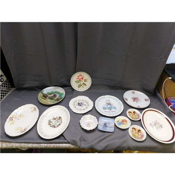 3 serving platters + 10 decorative plates