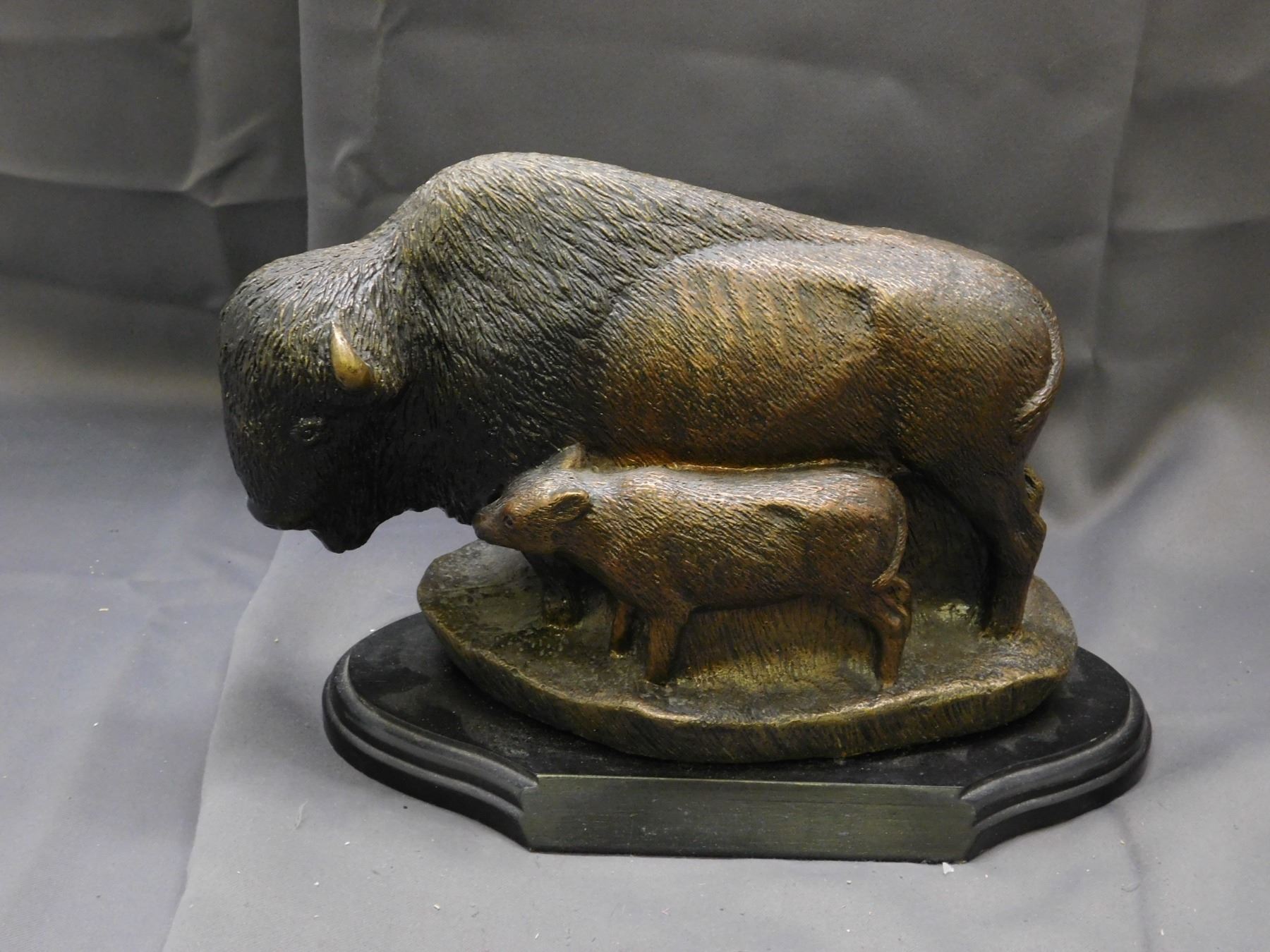 North Pole Studios Winnipeg Canada Metal Bison Figurine