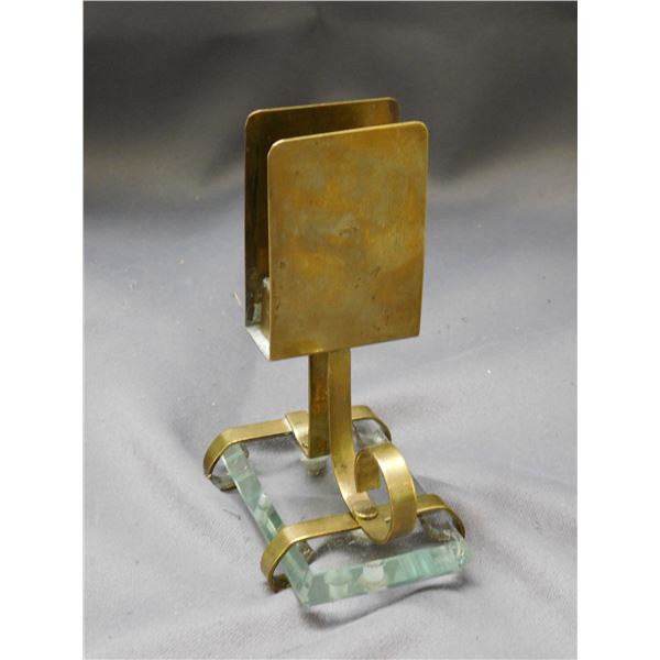Brass & Glass Tabletop Matchbook Holder