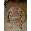 Image 2 : Round Woven Basket Chair Wrapped in Rope