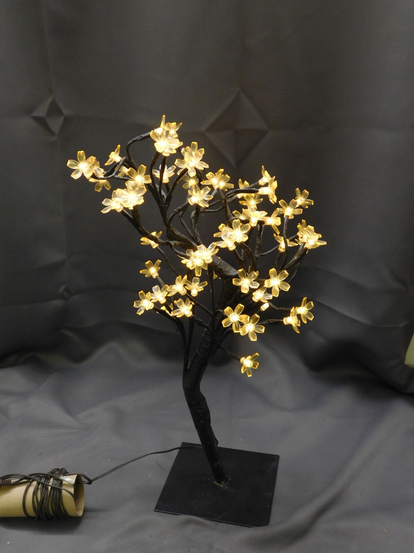 Plug-In Light up LED Tree with Yellow Blossoms
