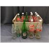 Image 1 : Wooden Crate Full of Oversized Bottles 750ml Mostly Coca Cola, some Canada Dry, 6-Bottle Carrier