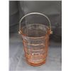 Image 2 : 3pcs Pink Glass Ice Bucket, Pitcher & Small Rectangular Planter