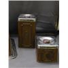 Image 4 : EKCO Canada Limited Pantry Storage Canister Set Metal / Wood Style. Cake / Pastry Server with Lid