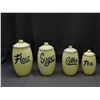 Image 1 : Ceramic Pottery Canister Set Flour, Sugar, Coffee, Tea