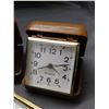 Image 2 : Lot of 3 Vintage Travel Clocks (1 damaged) and NESCO 4 Coffee Maker with Cups, Accessories, Case