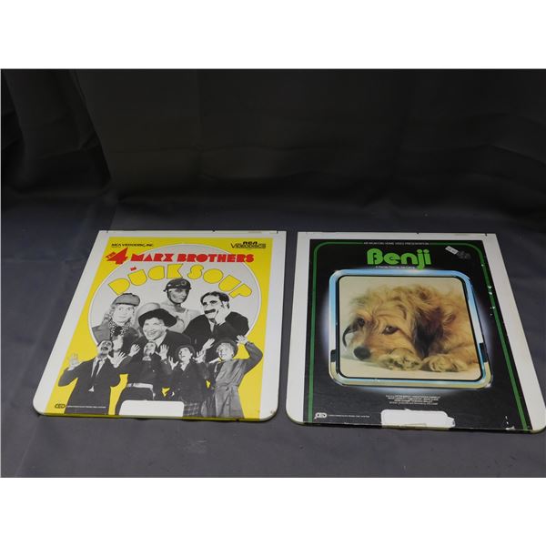 Lot of 2 Benji and Marx Brothers Electronic Video Discs