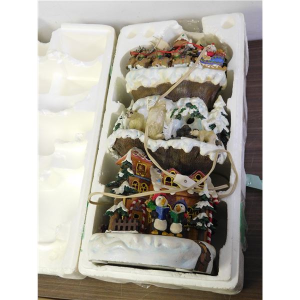 Christmas Holiday Tree Light Up with Figurines