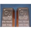 Image 3 : Lot of 2 1 Pound Copper Bars USA