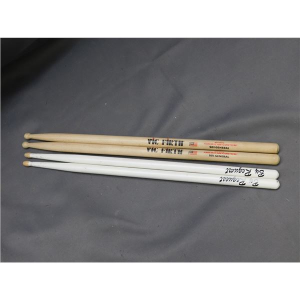 2 Pairs of Drum Sticks VIC FIRTH & By Request