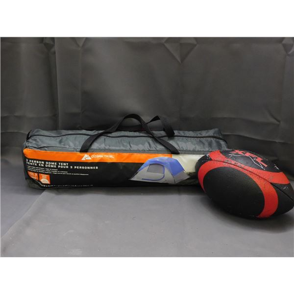 3 Person Dome Tent by Ozark Trail & Spalding XFL Football