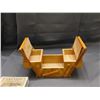 Image 2 : 2pc Mini Wooden Sewing Fold-Out Box & J&P Coats Machine Parts