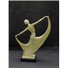 Image 3 : Dancing Woman Statue Artist Signed Resin *neck repaired*