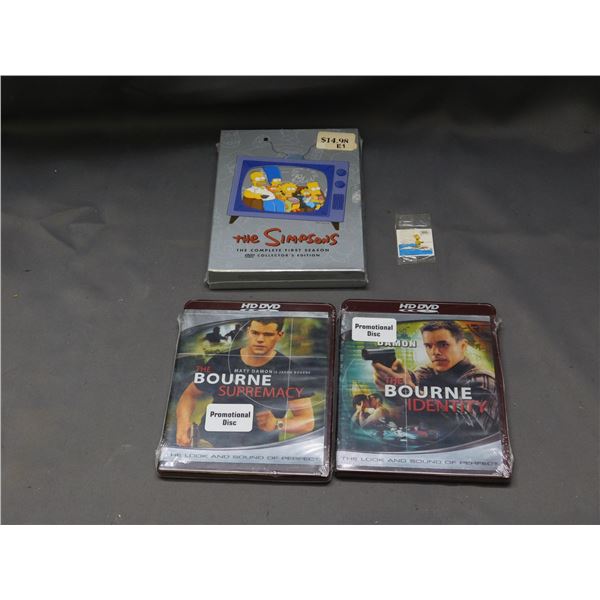 Lot of DVD Box Sets The Simpsons The Complete First Season, Bourne Supremacy, Bourne Identity