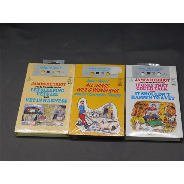 Lot of 3 James Herriot Storybook Books on Cassette Tape NEW