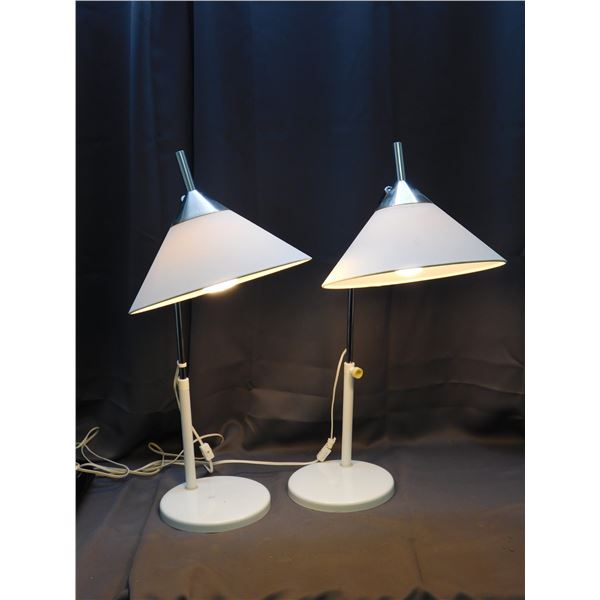 Pair of Vintage IKEA OMI Tornado MCM Adjustable Desk Lamps