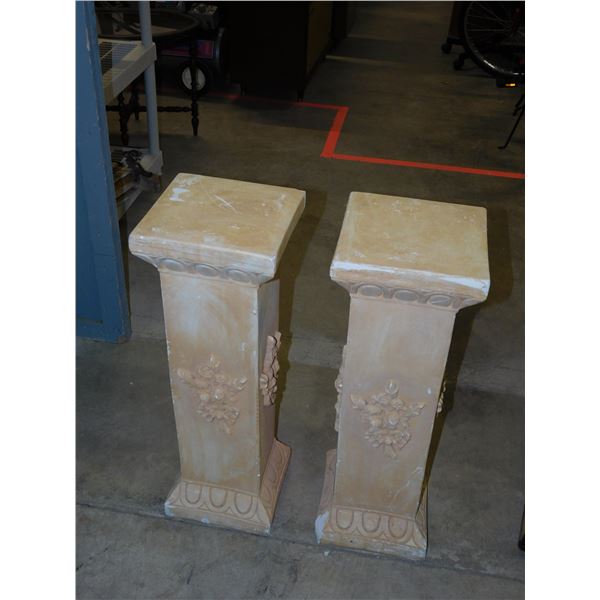 Pair of Pillars / Columns Plant Stands / Garden Decor, Etc