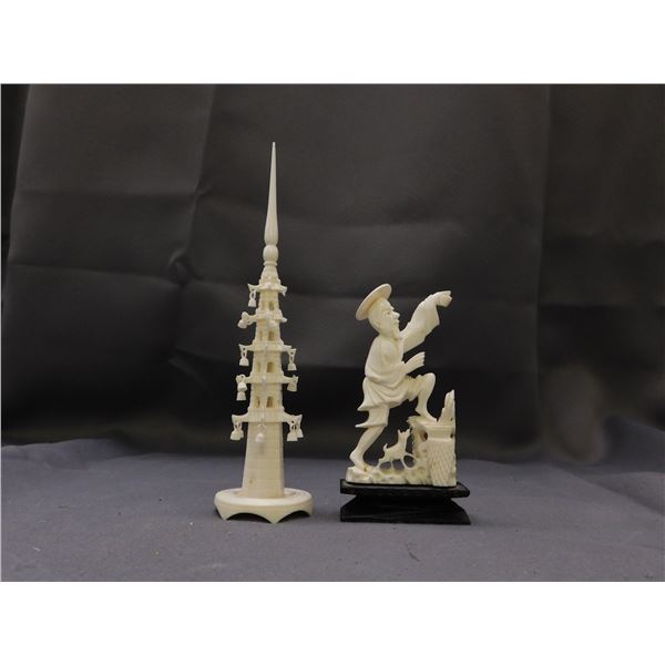 Pair of Chinese Ivory Carvings