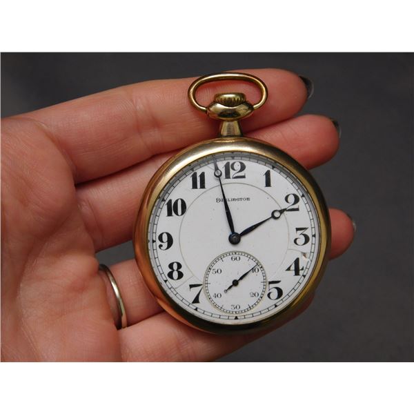 Antique Burlington Lever Set Pocket Watch