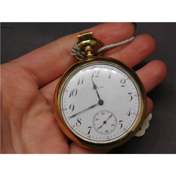 1915 Elgin Size 16 17 Jewel Pocket Watch Double Rolled Gold Filled