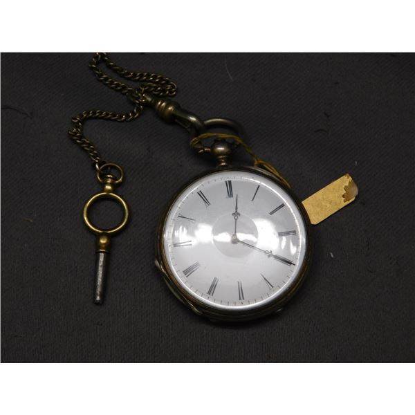 Antique Key Wind Bridge Movement Pocket Watch