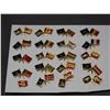Image 1 : NATO Country Flags Gold Tone Lapel Pin Set 20pcs