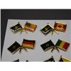 Image 2 : NATO Country Flags Gold Tone Lapel Pin Set 20pcs