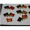 Image 3 : NATO Country Flags Gold Tone Lapel Pin Set 20pcs