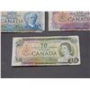 Image 4 : Lot of 5 Vintage Canadian Paper Money $1, $2, $5, $10, $20 1970s