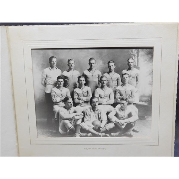 Vintage Antique Rugby Team Photo Lafayette Studio, Winnipeg