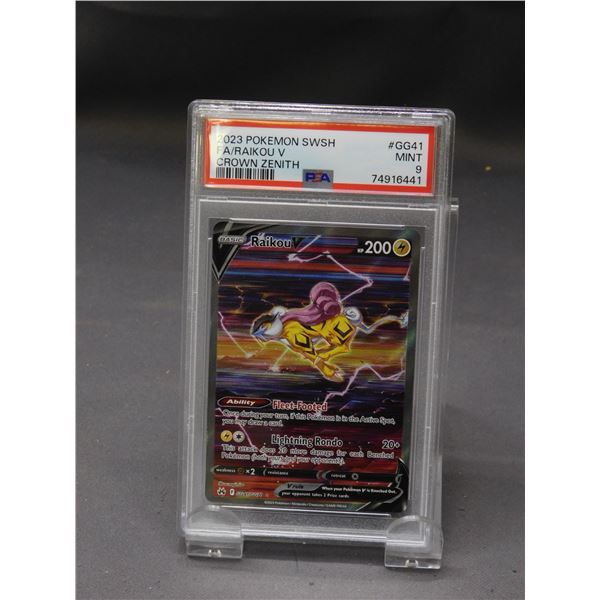 2023 Pokemon SWSH FA/Raikou V Crown Zenith GG41 MNT 9 PSA Graded Card