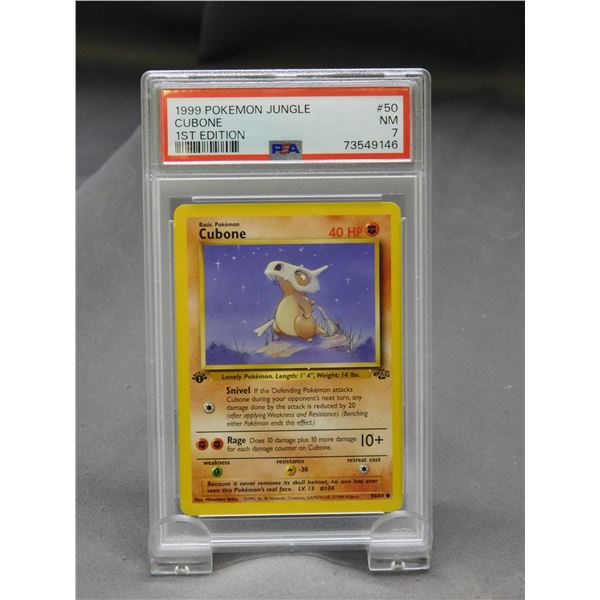 1999 Pokemon Jungle Cubone 1st Edition #50 NM 7 PSA Graded Card