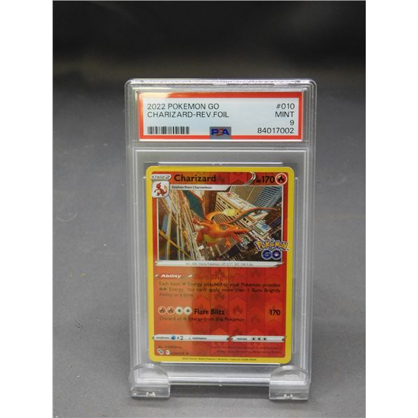 2022 Pokemon Go Charizard REV FOIL #010 MINT 9 PSA Graded Card