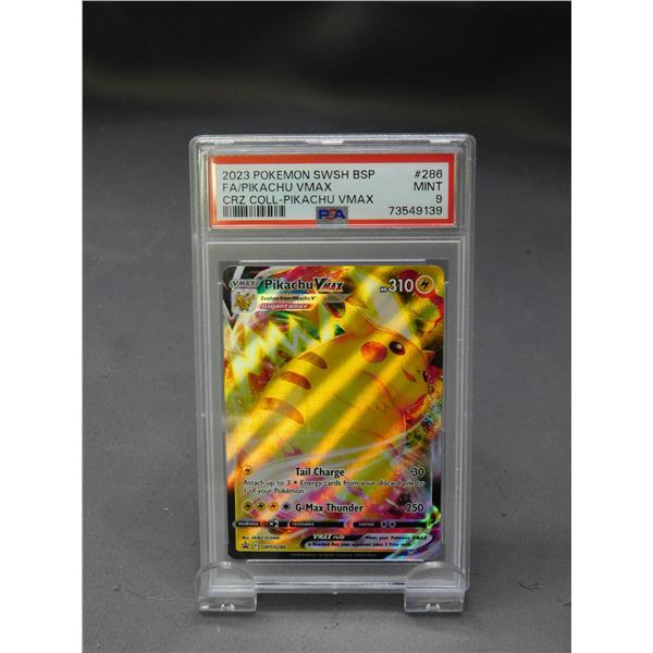 2023 Pokemon SWSH BSP FA/Pikachu VMAX CRZ #286 MINT 9 PSA Graded Card