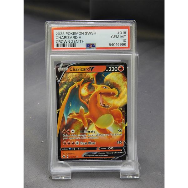2023 Pokemon SWSH Charizard V Crown Zenth #018 GEM MINT 10 PSA Graded Card