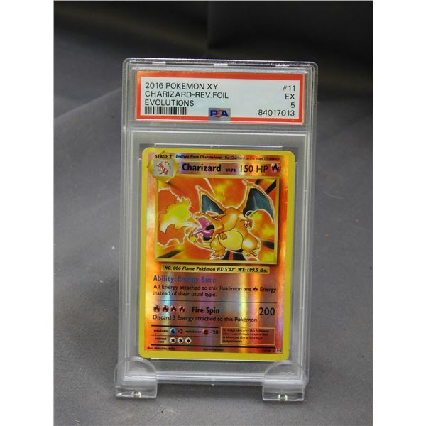 2016 Pokemon XY Charizard REV/FOIL Evolutions #11 EX 5 PSA Graded Cards