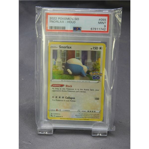 2022 Pokemon Go Snorlax Holo #055 MINT 9 PSA Graded