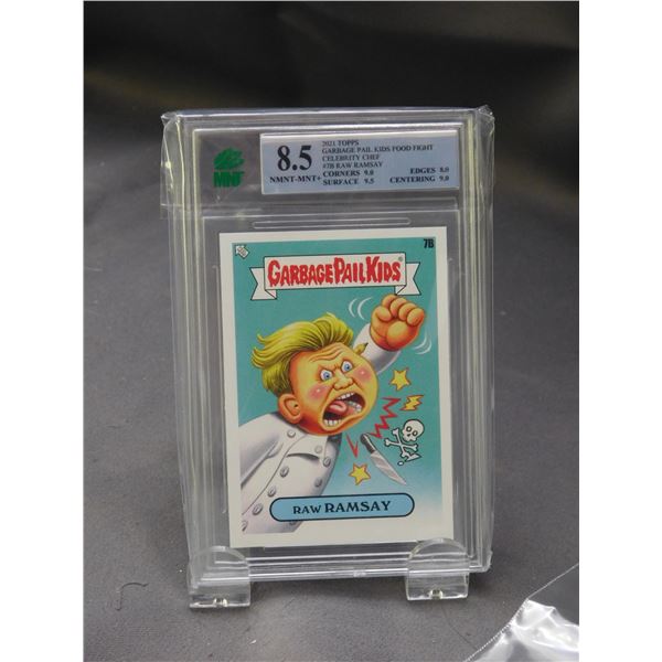 2021 Topps Garbage Pail Kids Food Fight Celebrity Chef #7B RAW RAMSEY 8.5 Graded Card MNT