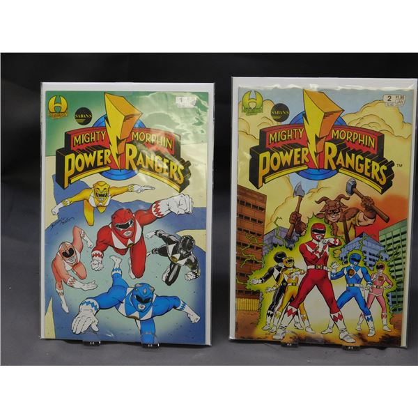 Lot of 2 Mighty Morphin Power Rangers #1 and 2 by Hamilton Comics