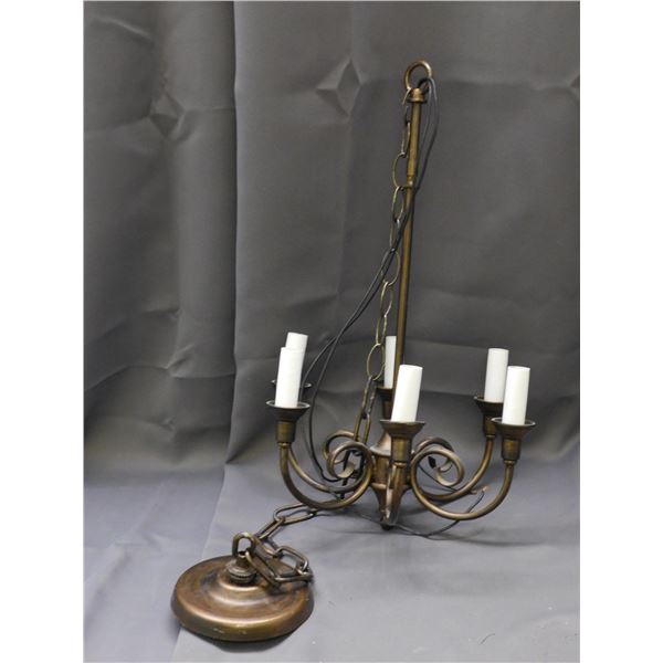 Candelabra Ceiling Fixture 6-Light Bronzee